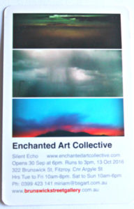 Printed up  Enchanted Art Collective exhibition Silent Echo